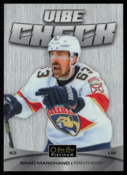 2025 2025-26 O-Pee-Chee Platinum Brad Marchand Hockey card — Front