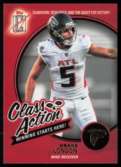 2025 2025 Topps Signature Class Drake London Football card front — Card Source Canada