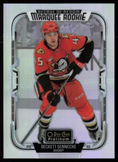 2025 2025-26 O-Pee-Chee Platinum Beckett Sennecke Hockey card front — Card Source Canada