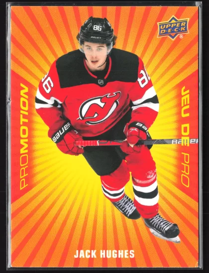 2021 2021-22 Upper Deck Tim Hortons Jack Hughes Hockey card — Front