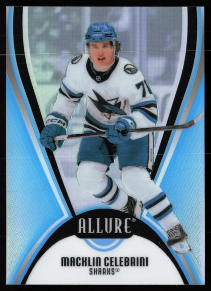 2025 2025-26 Upper Deck Allure Macklin Celebrini Hockey card — Front