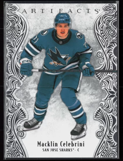 2025 2025-26 Upper Deck Artifacts Macklin Celebrini Hockey card — Front