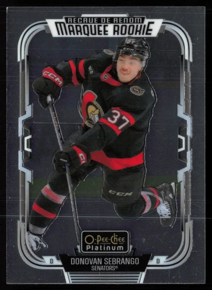 2025 2025-26 O-Pee-Chee Platinum Donovan Sebrango Hockey card — Front