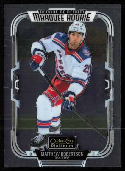 2025 2025-26 O-Pee-Chee Platinum Matthew Robertson Hockey card — Front