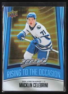 2025 2025-26 Upper Deck MVP Macklin Celebrini Hockey card front — Card Source Canada