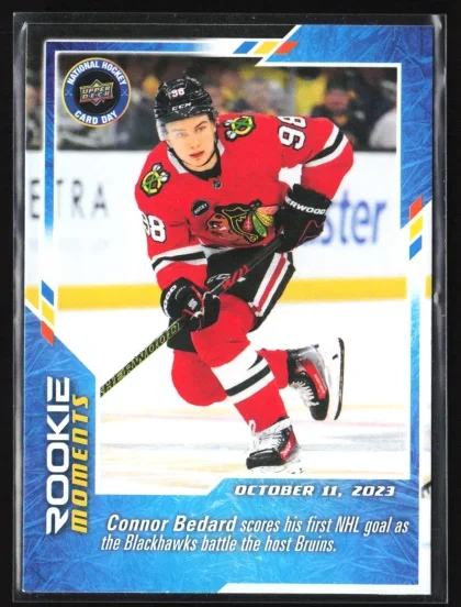 2024 2024 Upper Deck National Hockey Card Day Connor Bedard Hockey card — Front