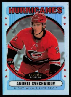 2021 2021-22 O-Pee-Chee Platinum Andrei Svechnikov Hockey card front — Card Source Canada