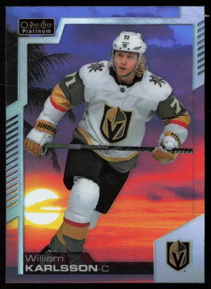 2020 2020-21 O-Pee-Chee Platinum William Karlsson Hockey card — Front