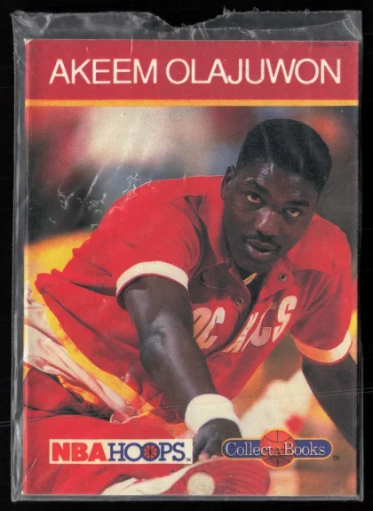 1990 1990-91 Hoops CollectABooks Akeem Olajuwon Basketball card — Front
