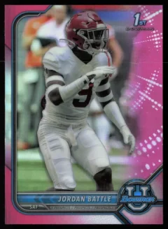 2021 2021-22 Bowman University Jordan Battle Football card front — Card Source Canada