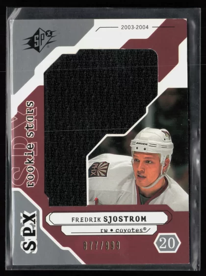 2003 2003-04 Upper Deck Rookie Update Fredrik Sjostrom Hockey card — Front