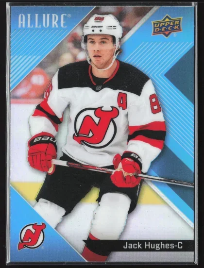 2024 2024-25 Upper Deck Allure Jack Hughes Hockey card — Front