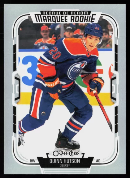 2025 2025-26 O-Pee-Chee Quinn Hutson Hockey card — Front