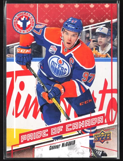 2017 2017 Upper Deck National Hockey Card Day Canada Connor McDavid Hockey card — Front