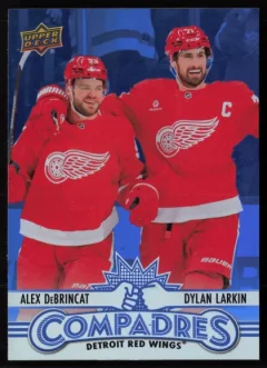 2025 2025-26 Upper Deck Alex DeBrincat / Dylan Larkin Hockey card front — Card Source Canada