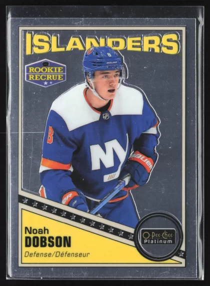 2019 2019-20 O-Pee-Chee Platinum Noah Dobson Hockey card — Front